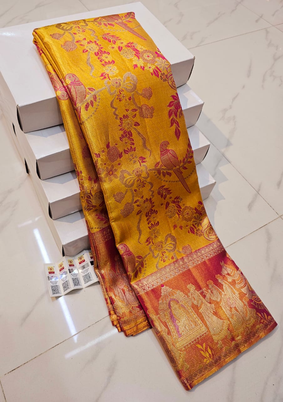 Pure Kanchipuram Handloom Bridal Silk Saree