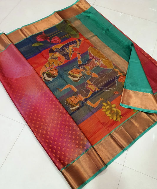 💫 “Nritya Roop – Semi Silk Artistic Saree” 💫